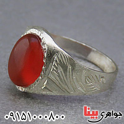 انگشتر عقیق قرمز سایز کوچک بسیار زیبا _کد:25831