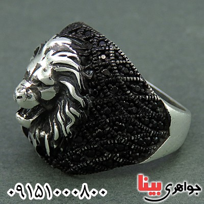 انگشتر نقره میکروستینگ درشت مردانه طرح ترک _کد:25852
