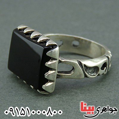 انگشتر عقیق سیاه (اونیکس) مردانه خاص و زیبا انگشتر عقیق سیاه (اونیکس) مردانه خاص و زیبا