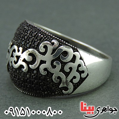 انگشتر نقره طرح ترک درشت میکروستینگ مردانه _کد:25884