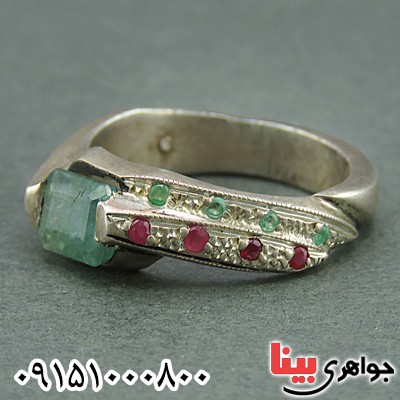 انگشتر زمرد خاص مردانه بسیار زیبا _کد:25944