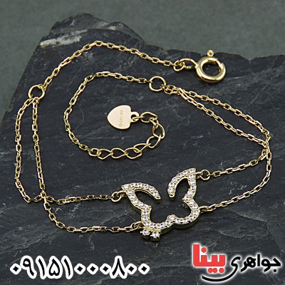 دستبند نقره پروانه ای شکل ظریف و زیبا _کد:26018