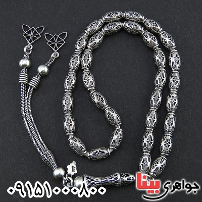 تسبیح نقره 33 دانه ای فاخر _کد:26033