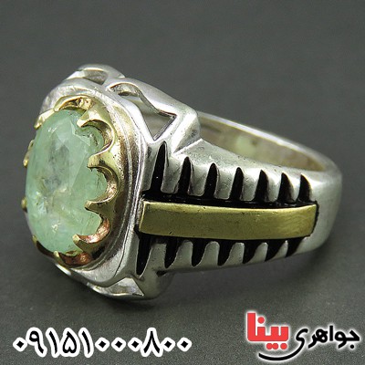 انگشتر زمرد کلمبیا مردانه رکاب طرح رولکس _کد:26038