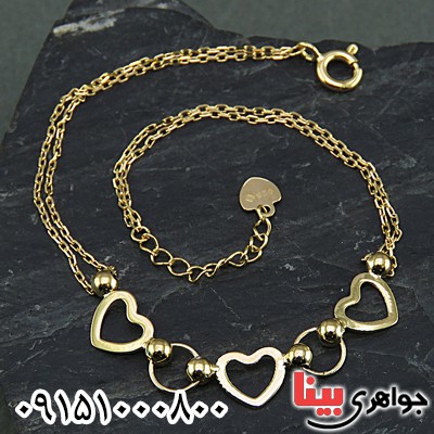 دستبند نقره با آویز قلب بسیار زیبا زنانه _کد:26094