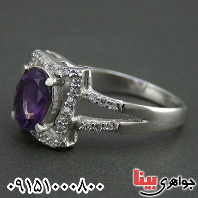 انگشتر آمتیست خاص و خوشرنگ زنانه _کد:26123