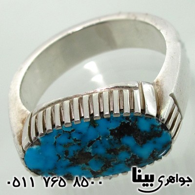 انگشتر فیروزه نیشابوری شجری مردانه کلاسیک انگشتر فیروزه نیشابوری شجری مردانه کلاسیک