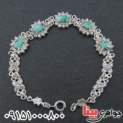 دستبند فیروزه نیشابوری زنانه بسیار خاص _کد:26254