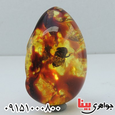 گردنبند کهربا درشت خوشرنگ و خاص _کد:26280