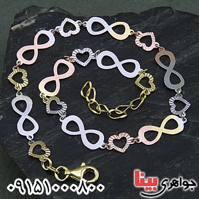 خلخال نقره طرح قلب و بینهایت خاص و زیبا _کد:26283