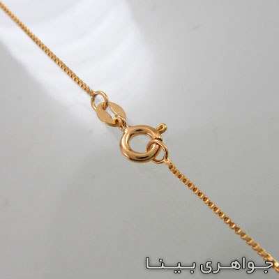 زنجیر نقره زنانه ونیزی ایتالیایی طلایی 45 سانتی ضخیم قدیمی نایاب