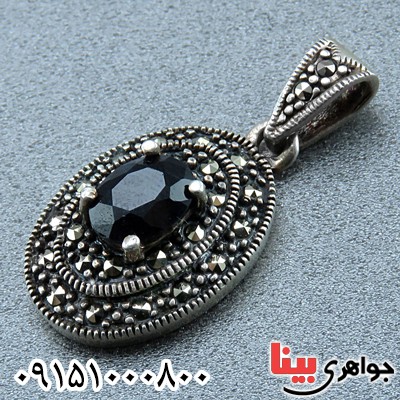گردنبند یاقوت کبود خاص و شیک مارکازیتی _کد:26287