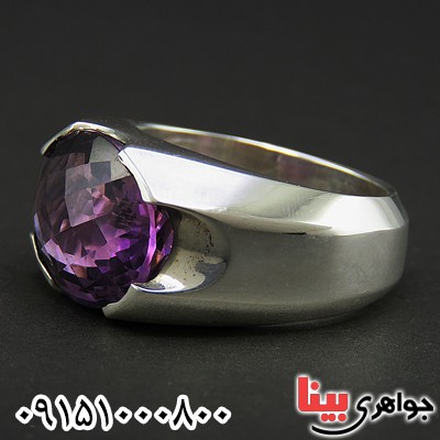 انگشتر آمتیست فاخر و دست ساز خاص مردانه _کد:26325