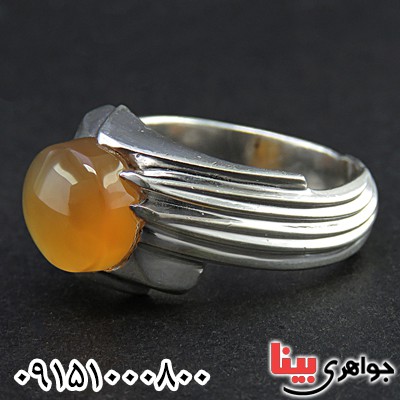 انگشتر عقیق یمنی خوشرنگ مردانه _کد:26393