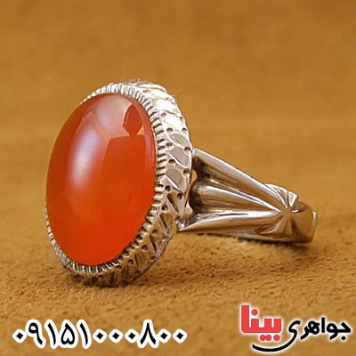 انگشتر عقیق یمنی خوشرنگ و خاص دست ساز