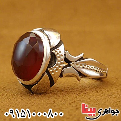 انگشتر عقیق یمنی خوشرنگ و بسیار عالی مردانه