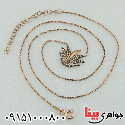 گردنبند نقره طرح تاج ظریف زیبا زنانه _کد:26462
