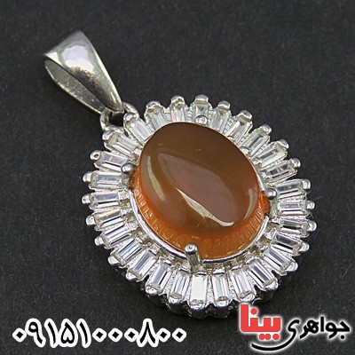 گردنبند عقیق یمنی زنانه خوشرنگ بسیار زیبا