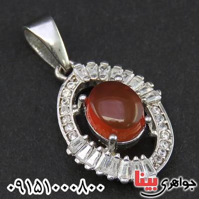 گردنبند عقیق یمنی خوشرنگ بسیار زیبا زنانه _کد:26473