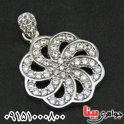 گردنبند نقره زنانه طرح گلبرگ _کد:26526