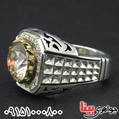 انگشتر الماس روسی (موزانایت) دست ساز و فاخر _کد:26595