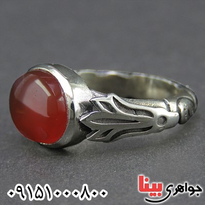 انگشتر عقیق یمنی زیبا و خوشرنگ مردانه _کد:26598