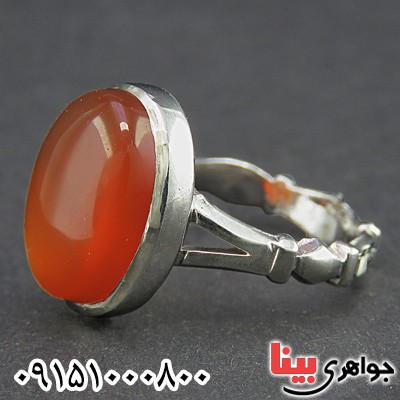 انگشتر عقیق یمنی شیک و خوشرنگ مردانه _کد:26599