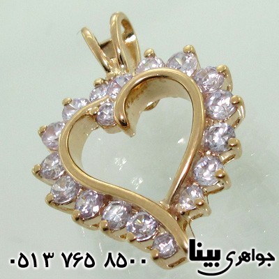 گردنبند کوارتز طرح قلب