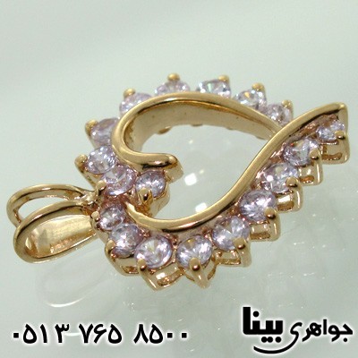 گردنبند کوارتز طرح قلب