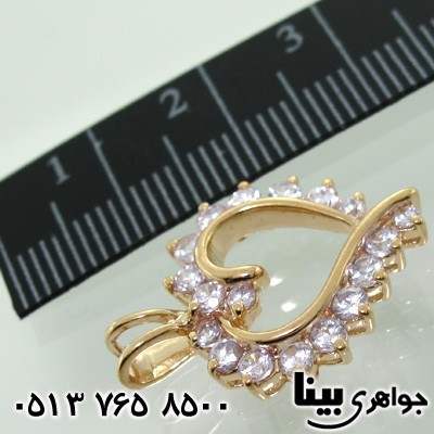 گردنبند کوارتز طرح قلب