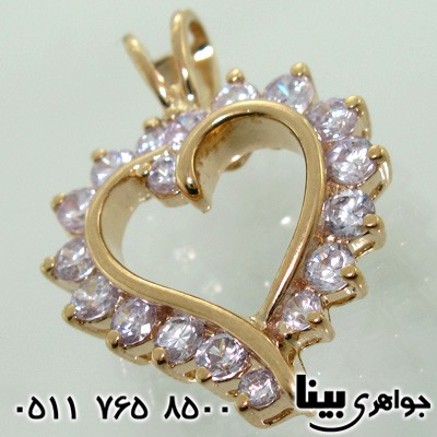 گردنبند کوارتز طرح قلب