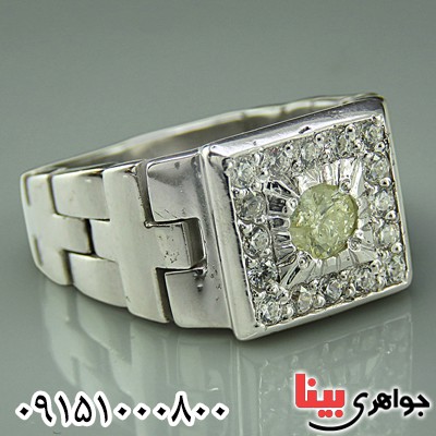 انگشتر الماس سفارشی دست ساز و فاخر مردانه _کد:26629
