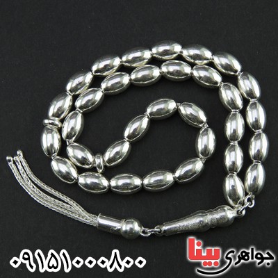 تسبیح نقره فاخر با تراشی زیبا _کد:26632