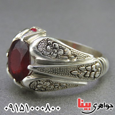انگشتر یاقوت سرخ مردانه دست ساز فاخر _کد:26653