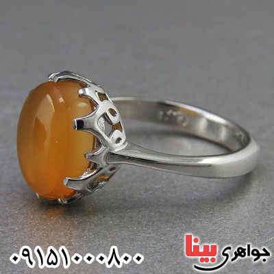 انگشتر عقیق شرف الشمس یمنی خاص و خوشرنگ _کد:26685