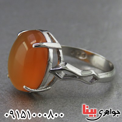 انگشتر عقیق شرف الشمس یمنی زنانه خوشرنگ و خاص _کد:26687