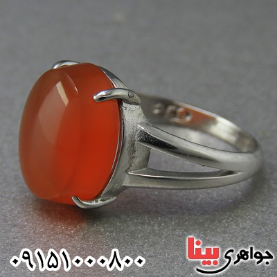 انگشتر عقیق شرف الشمس یمنی زنانه خاص و خوشرنگ _کد:26688