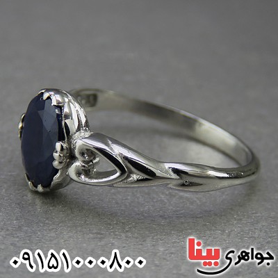 انگشتر یاقوت کبود خوشرنگ و خاص زنانه _کد:26690