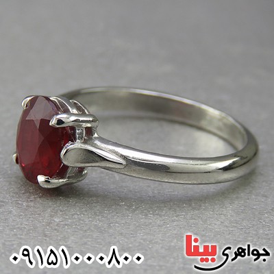 انگشتر یاقوت سرخ زنانه خوشرنگ و زیبا _کد:26693