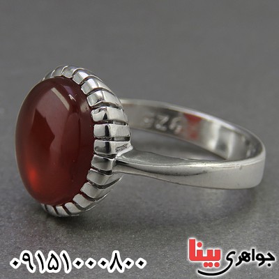 انگشتر عقیق یمنی زیبا و خوشرنگ زنانه _کد:26713