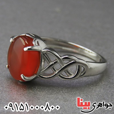 انگشتر عقیق یمنی خوشرنگ زنانه خاص _کد:26731
