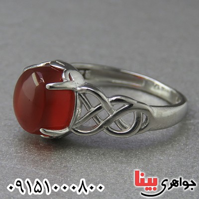 انگشتر عقیق یمنی زنانه خوشرنگ و خاص شیک _کد:26732