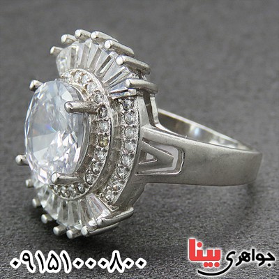 انگشتر نقره مدل پرنس زنانه رودیوم _کد:26745