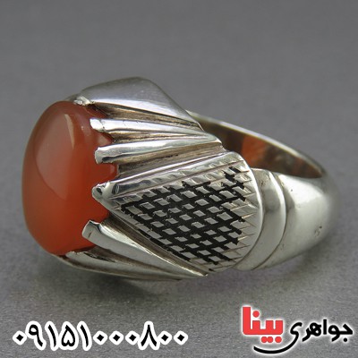 انگشتر عقیق یمنی درشت ، فاخر و دست ساز _کد:26752