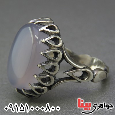 انگشتر عقیق کبود خوشرنگ مردانه _کد:26769