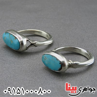 انگشتر فیروزه نیشابوری ست دست ساز و حرز دار _کد:26811