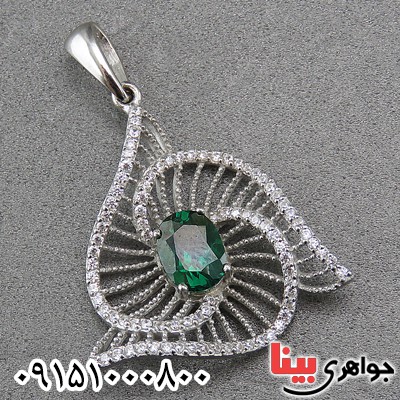 گردنبند توپاز سبز خاص و خوشرنگ زنانه _کد:26868