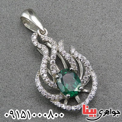 گردنبند توپاز زنانه سبز خوشرنگ