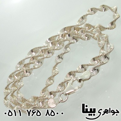 زنجیر نقره پیچ ایتالیایی درشت