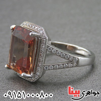 انگشتر الکساندریت زنانه رودیوم زیبا و شیک _کد:26913